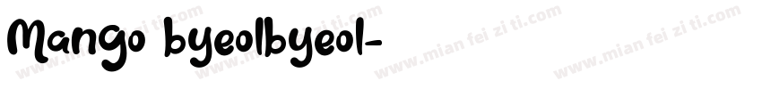 Mango byeolbyeol字体转换